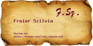 Freier Szilvia névjegykártya